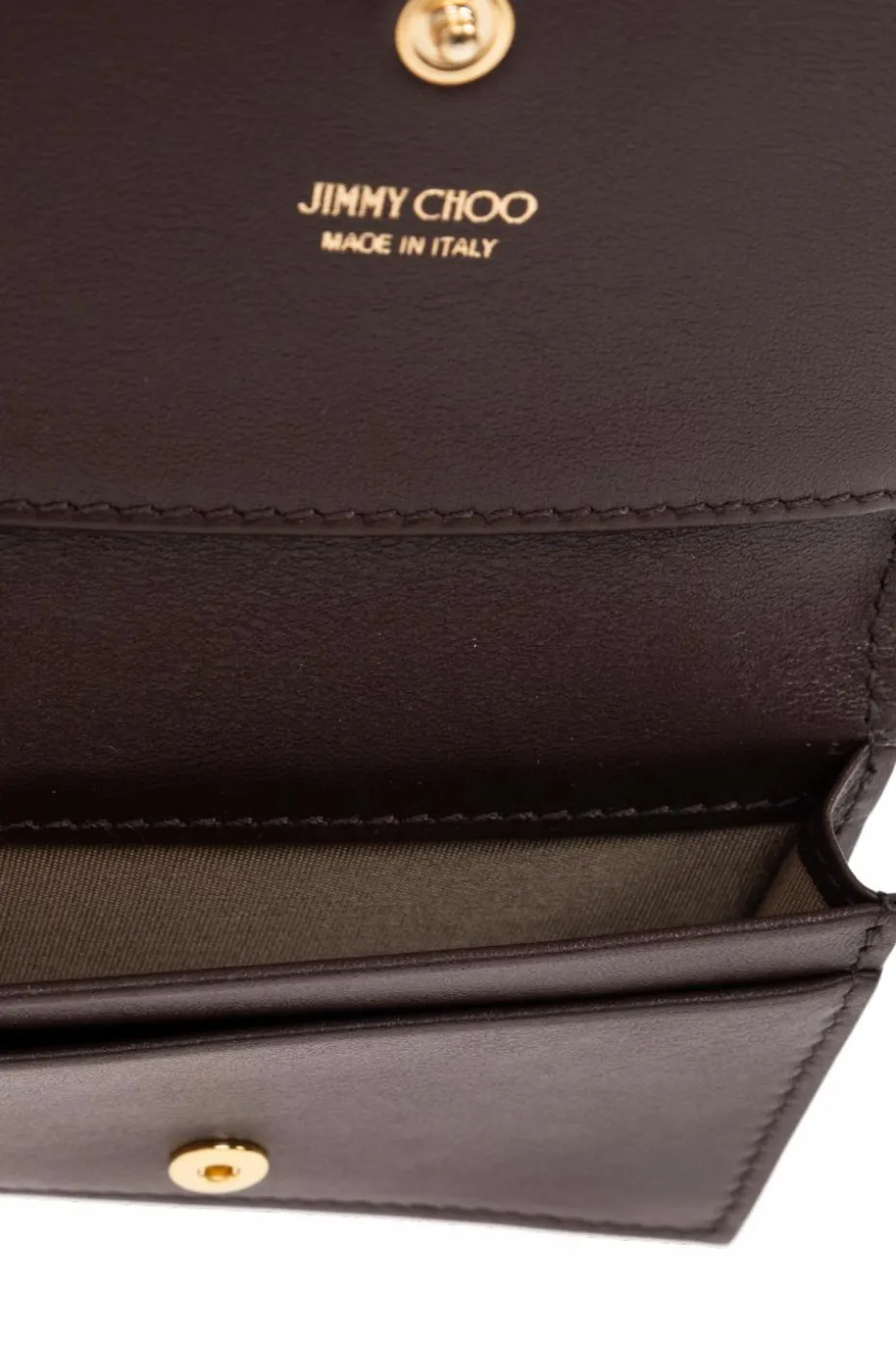 Jimmy Choo BRĄZOWY Skórzane etui na karty
