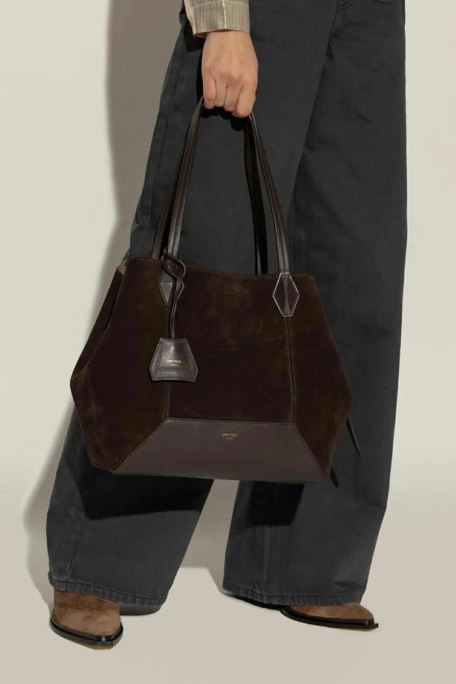 Jimmy Choo BRĄZOWY Torba `Diamond M`