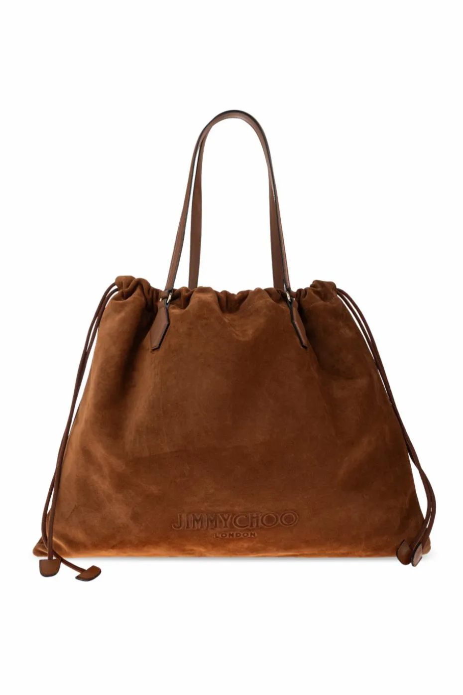 Jimmy Choo BRĄZOWY Torba `Drawstring Large` typu `shopper`