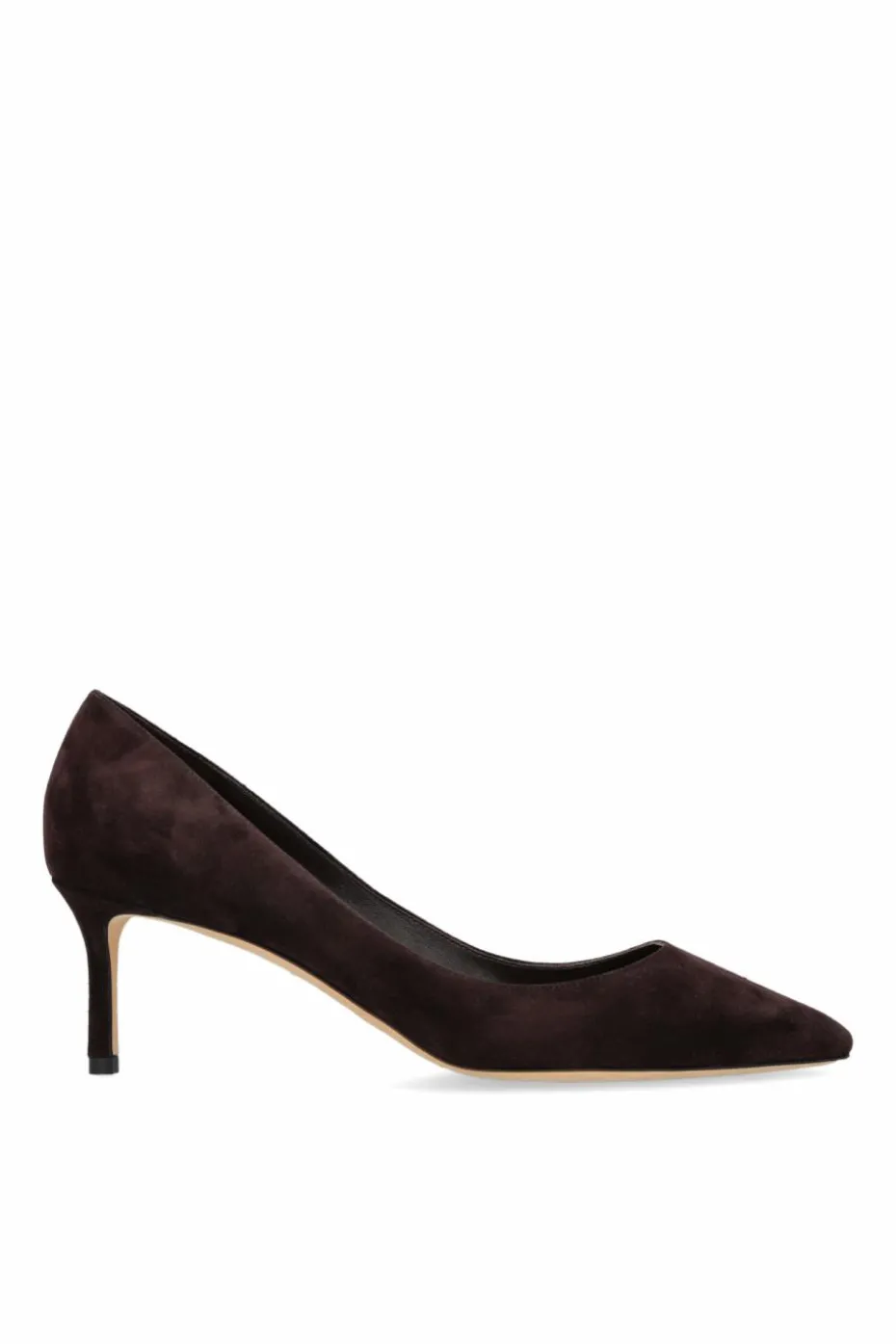 Jimmy Choo BRĄZOWY Zamszowe buty na obcasie `Romy`