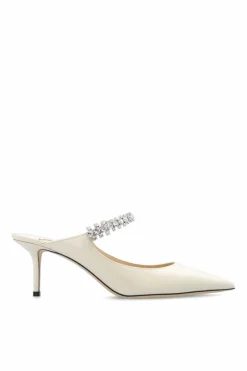Jimmy Choo kremowy Skórzane klapki ‘Bing’