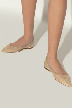 Jimmy Choo ZŁOTY Baleriny ‘Love’
