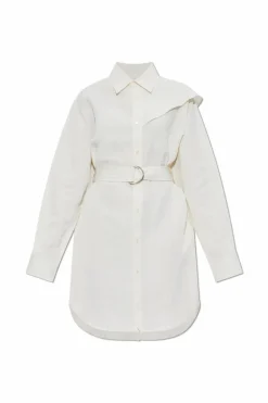 JW Anderson kremowy Sukienka z paskiem