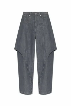 JW Anderson SZARY Jeansy z logo
