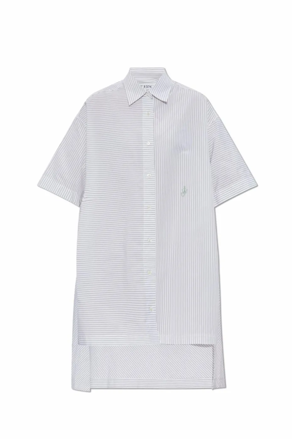 JW Anderson SZARY Sukienka ze wzorem w pasy