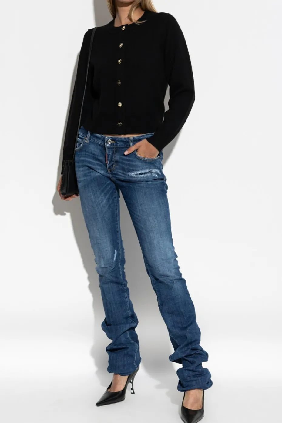 Kate Spade CZARNY Wełniany kardigan