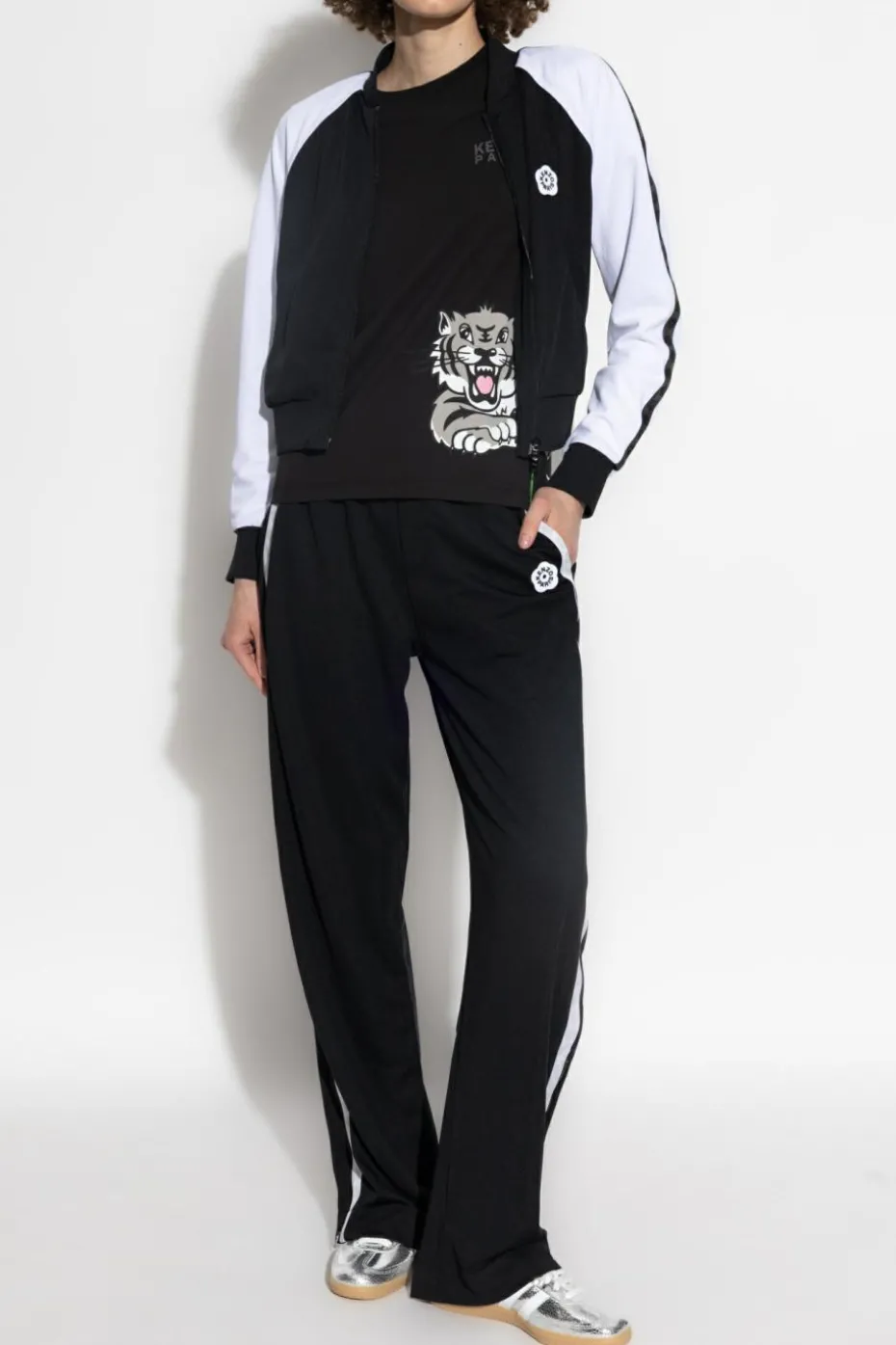 Kenzo CZARNY T-shirt z logo