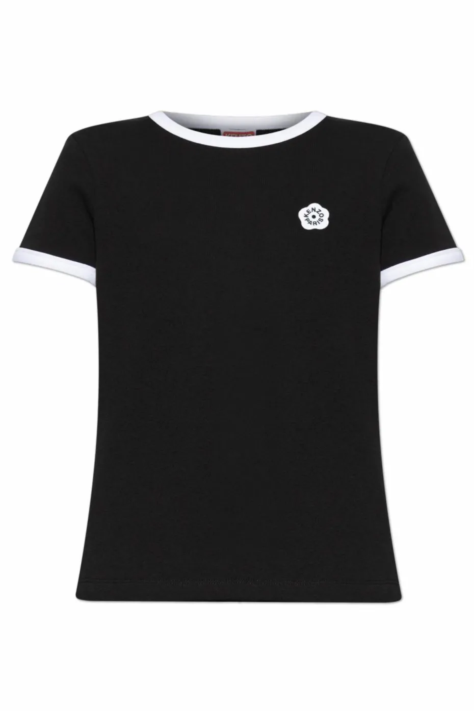 Kenzo CZARNY T-shirt z naszywką z logo