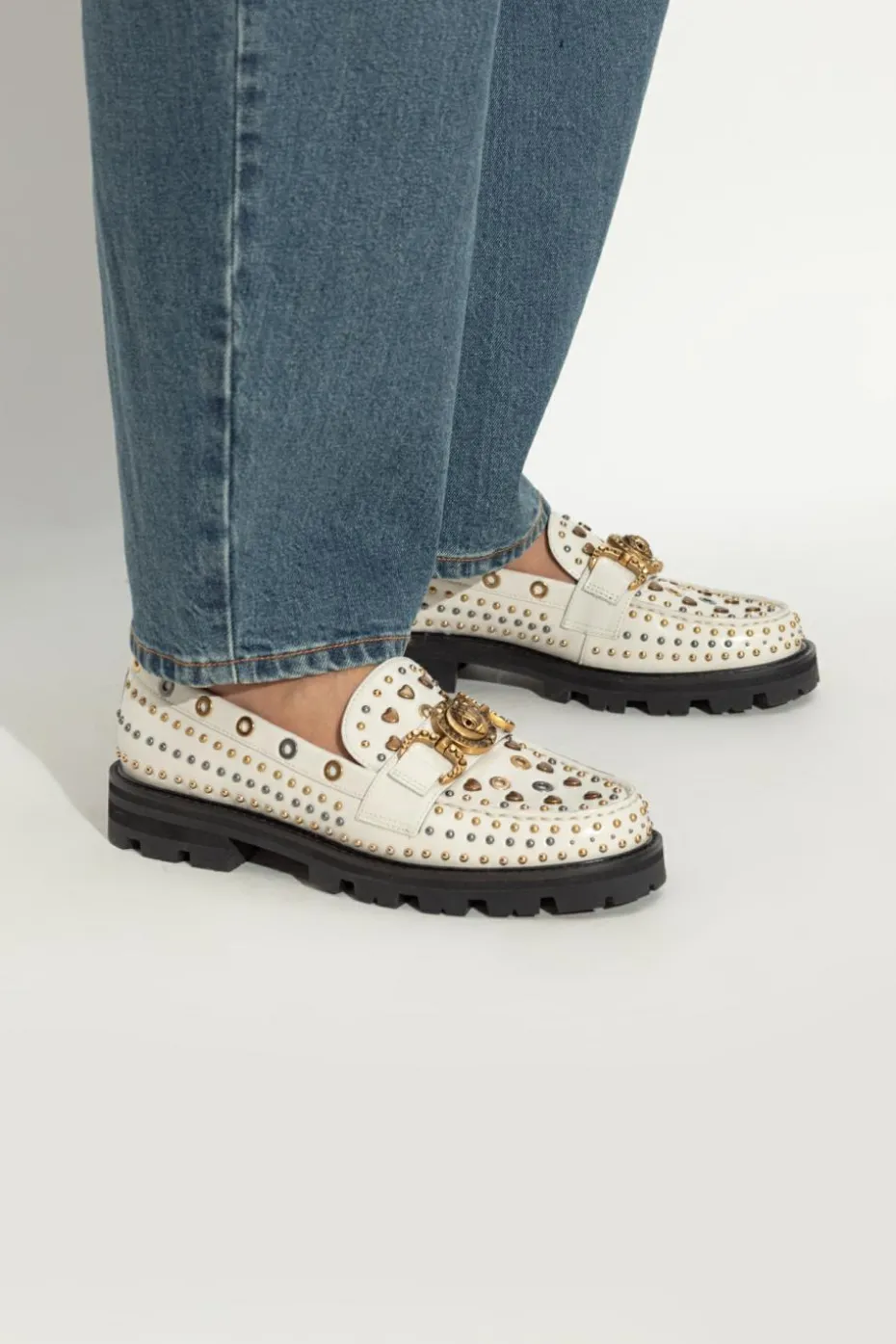 Kurt Geiger kremowy Buty `Mansion` typu `loafers`