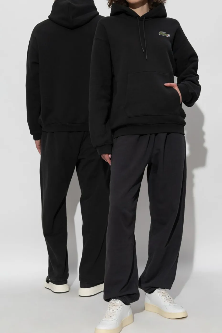 Lacoste CZARNY Bluza z kapturem