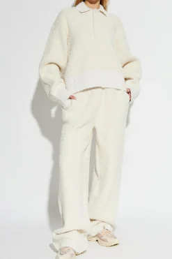 LACOSTE RUNWAY kremowy Sweter polo