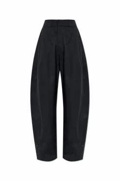 Lemaire CZARNY Spodnie o luźnym kroju
