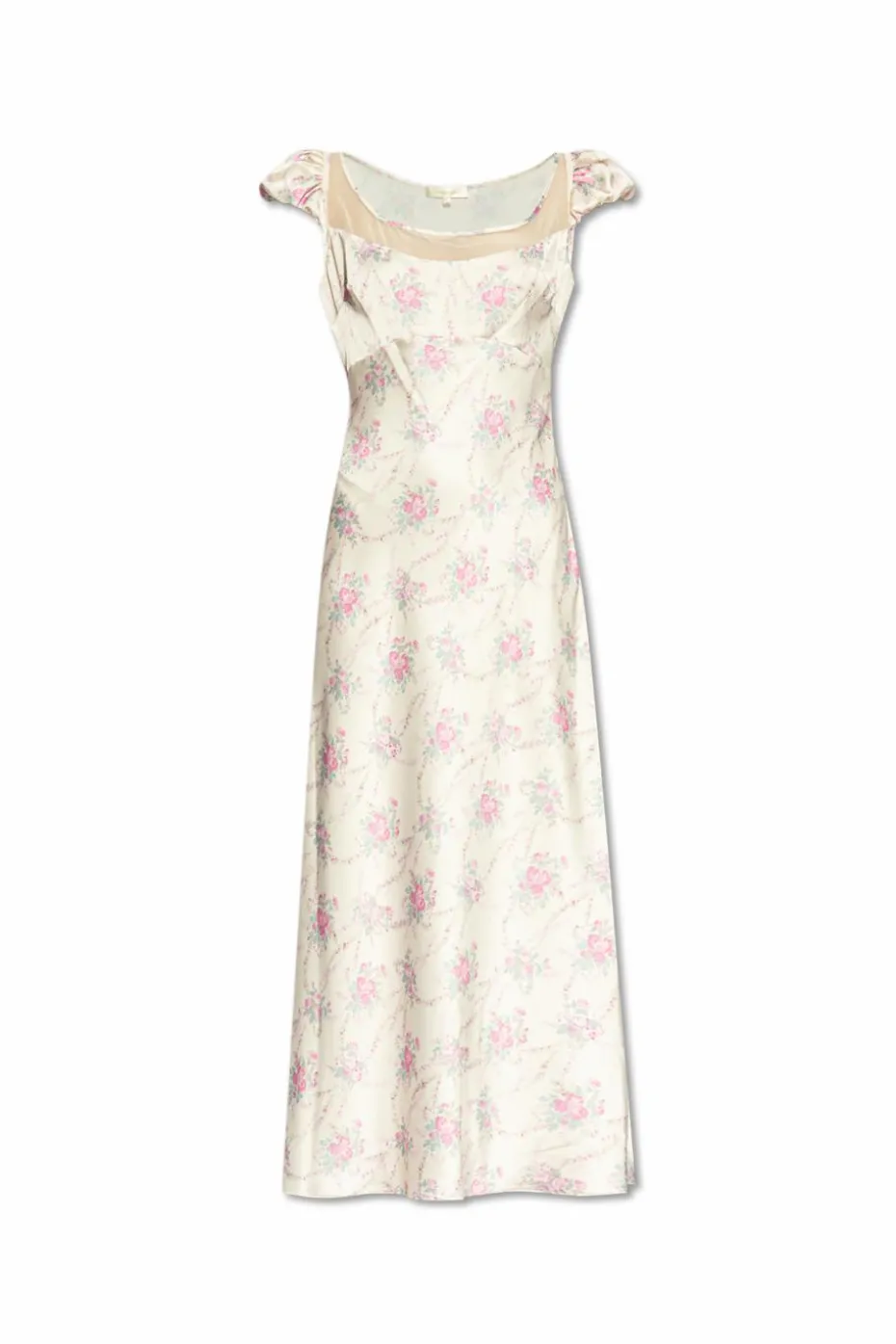 LoveShackFancy kremowy Sukienka `Rose`