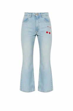 LoveShackFancy NIEBIESKI Jeansy `Sami`