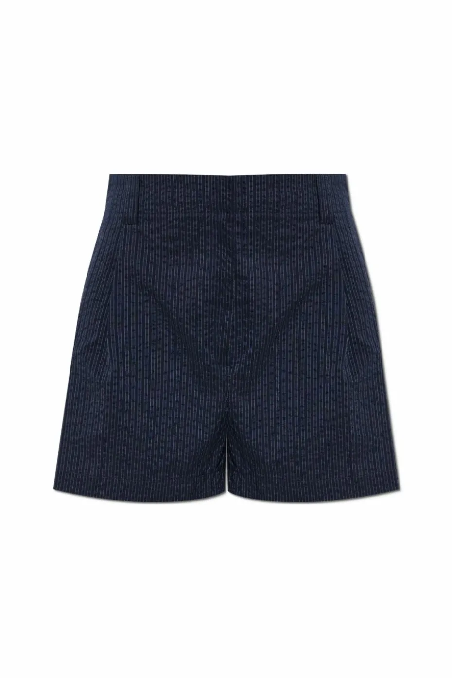 Maison Kitsuné GRANATOWY Szorty ze wzorem w prążki