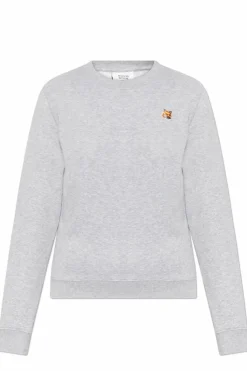 Maison Kitsuné SZARY Bluza z logo