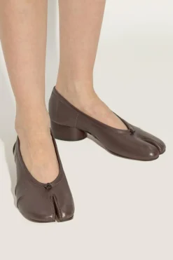 Maison Margiela BRĄZOWY Baleriny z wycięciem `Tabi`