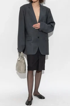 Maison Margiela SZARY Wełniana marynarka
