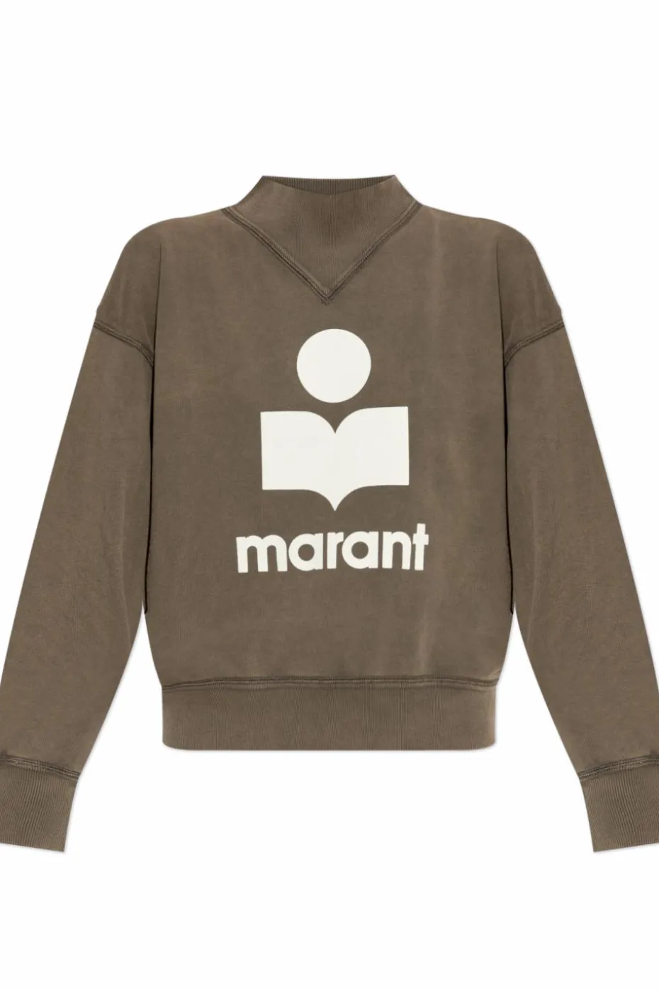 Marant Etoile BRĄZOWY Bluza `Moby` ze stójką