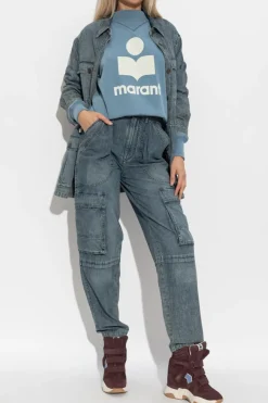 Marant Etoile NIEBIESKI Jeansy `Nayla` typu `cargo`
