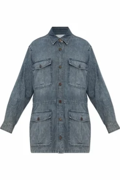 Marant Etoile NIEBIESKI Jeansowa kurtka `Nossia`