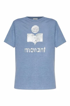 Marant Etoile NIEBIESKI T-shirt `Zewel`