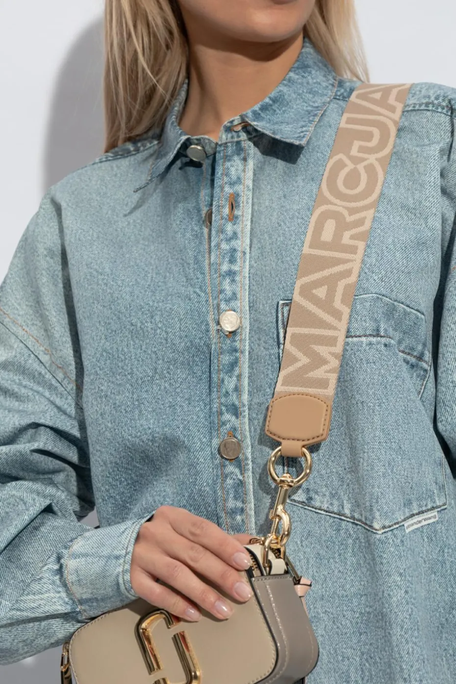 Marc Jacobs beżowy Pasek do torby
