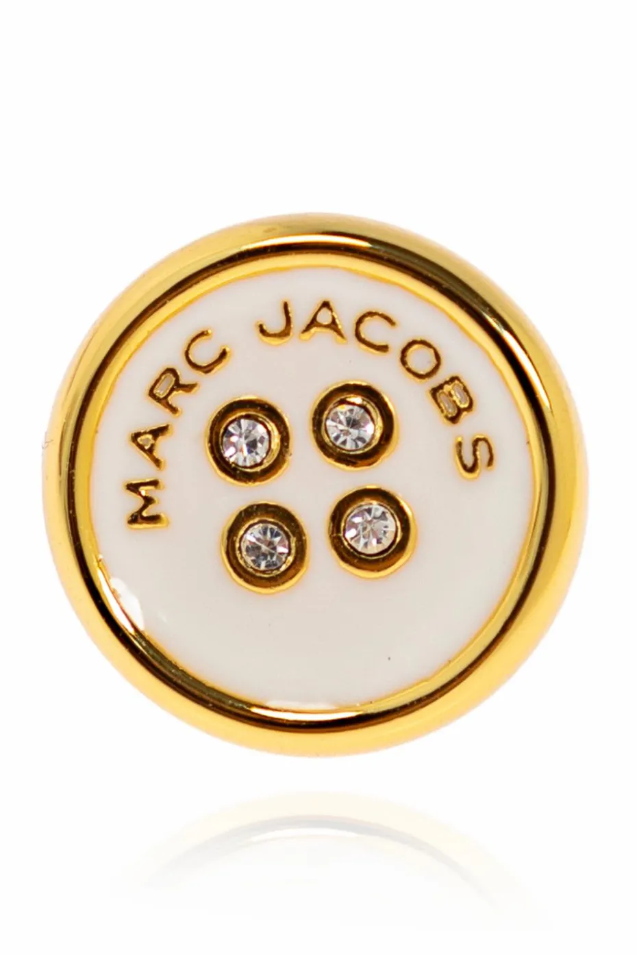 Marc Jacobs BIAŁY Kolczyki w kształcie guzików