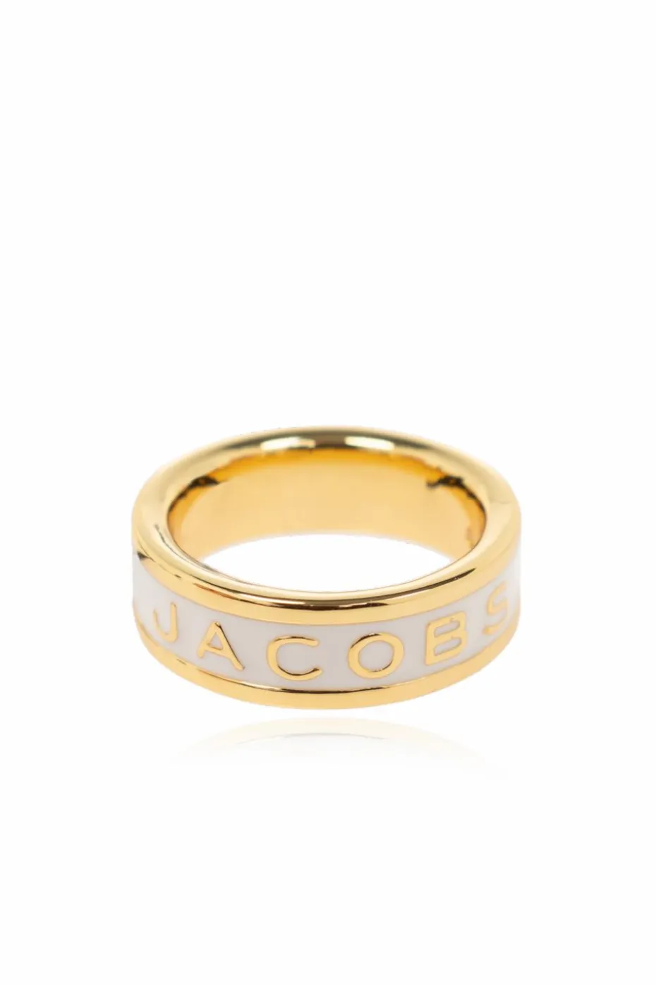 Marc Jacobs BIAŁY Pierścień z logo