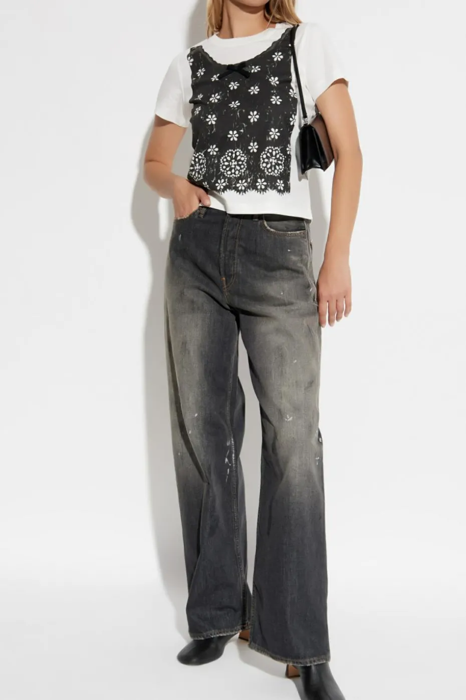Marc Jacobs BIAŁY T-shirt z nadrukiem