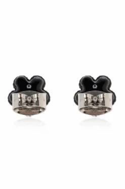 Marc Jacobs CZARNY Kolczyki z motywem kwiatowym
