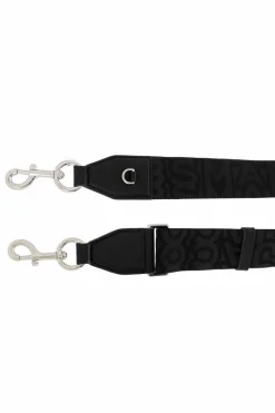 Marc Jacobs CZARNY Pas do torby z monogramem