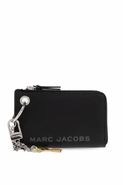 Marc Jacobs CZARNY Skórzane etui z brelokiem