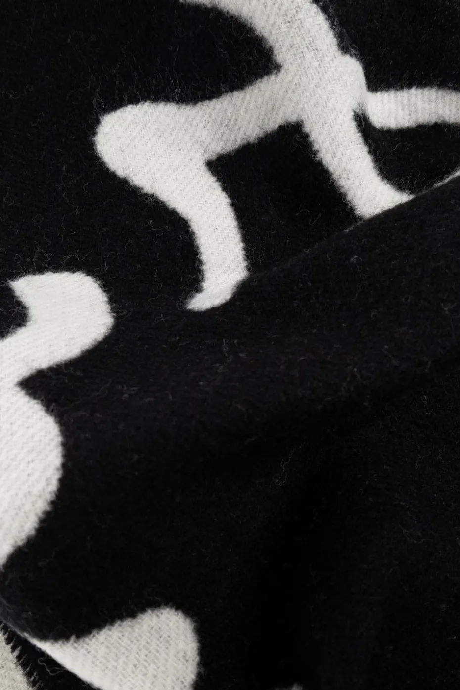 Marc Jacobs CZARNY Wełniany szal