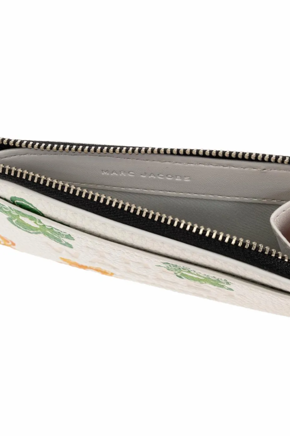 Marc Jacobs kremowy Etui na karty z nadrukiem