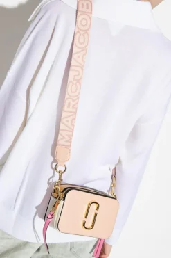 Marc Jacobs RÓŻOWY Pas do torby z logo