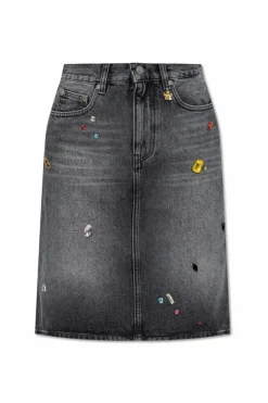 Marc Jacobs SZARY Spódnica jeansowa