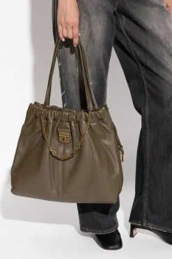Marc Jacobs ZIELONY Skórzana torba