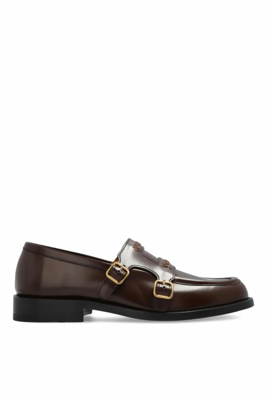 Marni BRĄZOWY Skórzane buty typu ‘loafers’