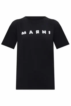 Marni CZARNY T-shirt z logo