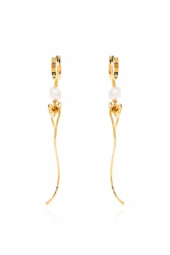Marni ZŁOTY Mosiężne kolczyki