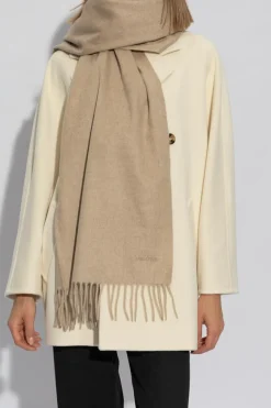 Max Mara beżowy Kaszmirowy szal `Baci`