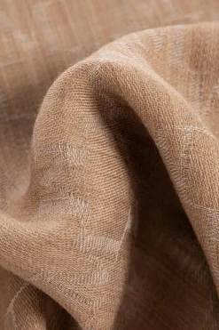 Max Mara beżowy Szal z monogramem