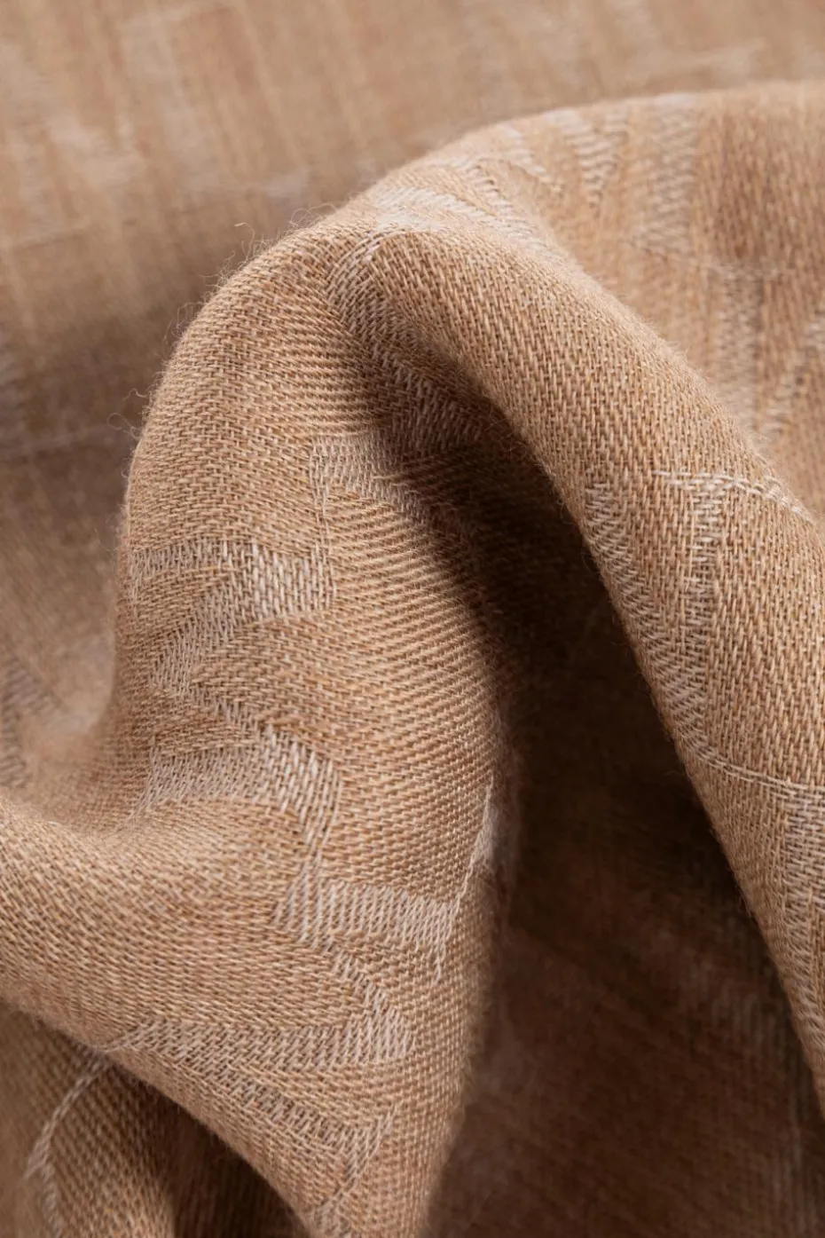 Max Mara beżowy Szal z monogramem