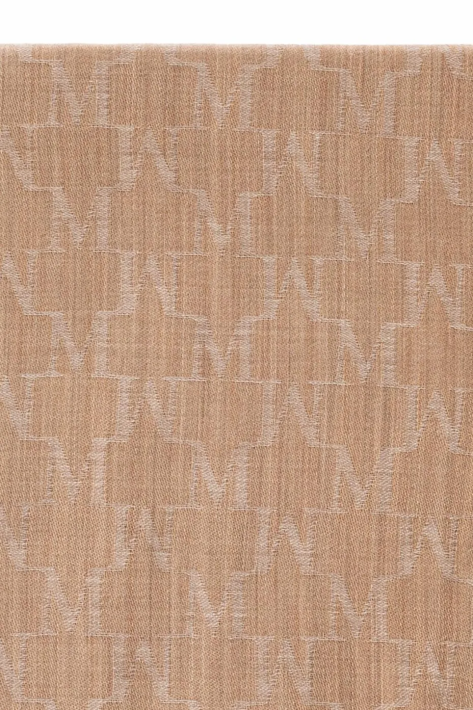Max Mara beżowy Szal z monogramem