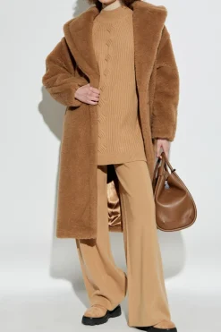 Max Mara beżowy Wełniane spodnie ‘Judy’