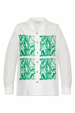 Max Mara BIAŁY Jedwabna koszula `Nabil`
