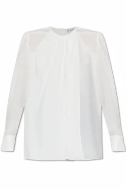 Max Mara BIAŁY Jedwabny top `Carol`