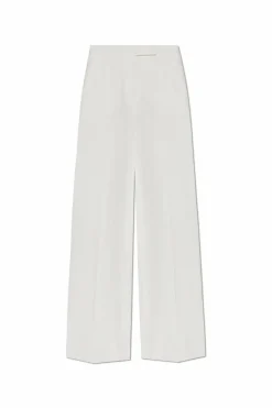 Max Mara BIAŁY Lniane spodnie ‘Sequoia’