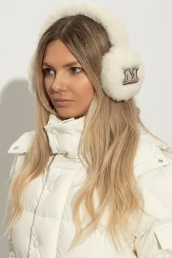 Max Mara BIAŁY Pluszowe nauszniki `Muffy1`